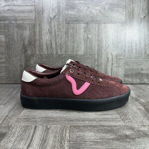 Vans Sport Low Women's size 8 Burgundy Pink Suede Skateboarding Shoes